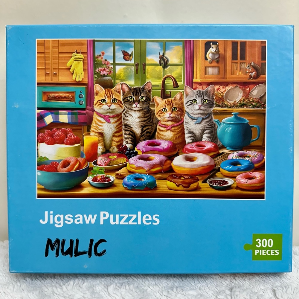 Cat Cafe Jigsaw Puzzle - 300 Pieces - Vibrant Colors